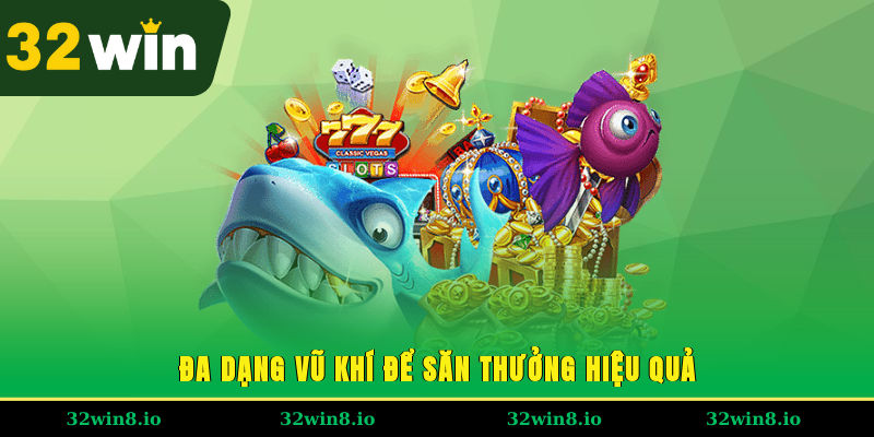 Bắn Cá Rồng Vàng – Trải Nghiệm Hấp Dẫn Và Bí Quyết Thắng Lớn 3 Đa dạng vũ khí để săn thưởng hiệu quả